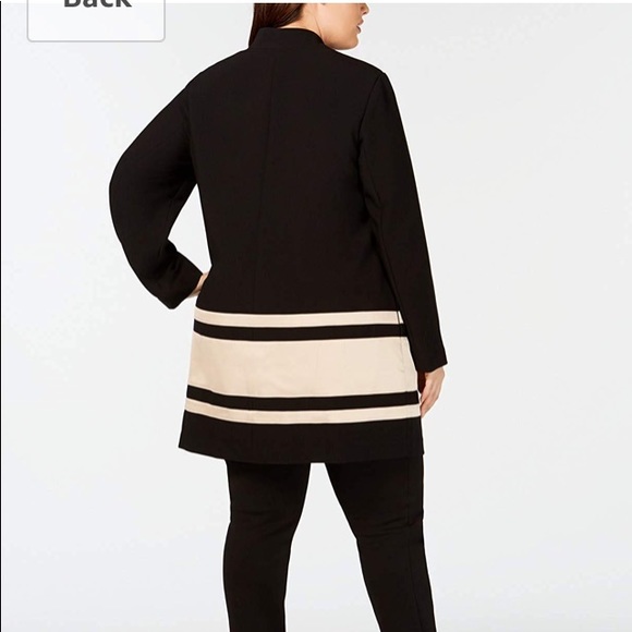 Alfani 2X Black &Tan striped Print Jacket NWT - Picture 2 of 8